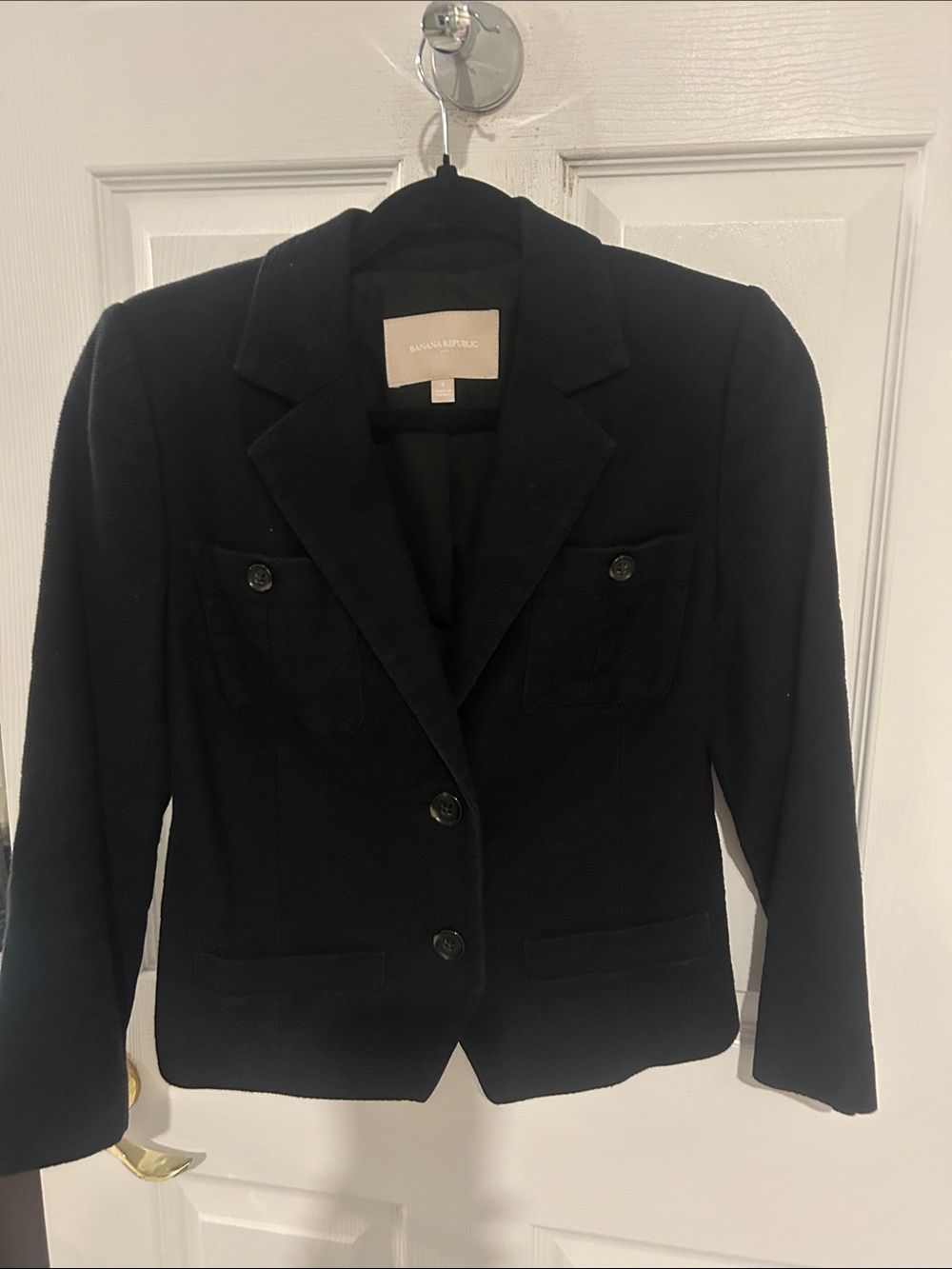 Banana Republic Black Women's Tailored Blazer with Pocket Flaps